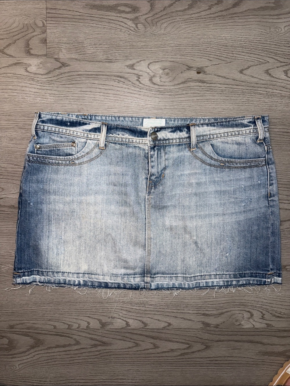 Maurices Light Blue Denim Mini Skirt